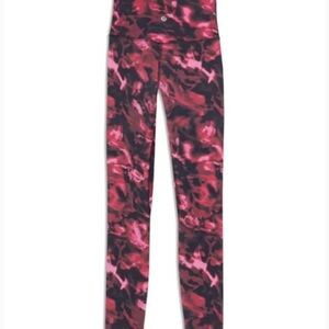 Lululemon Athletica Red Camouflage Leggings